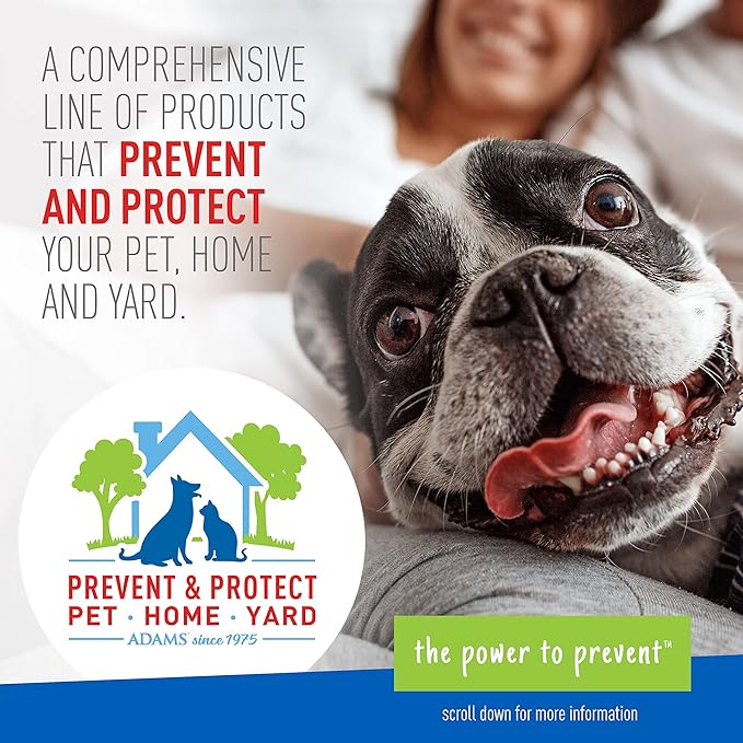 Adams Flea & Tick Home Spray with Precor, Kills Fleas, Flea Eggs, Flea Larvae, Bed Bugs, Ticks, Ants, Cockroaches, Spiders, Mosquitoes And Many Other Listed Nuisance Pests In The Home, 24 Fl Oz-PawvioPets