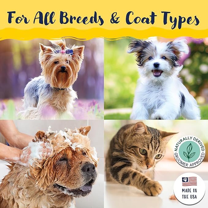 Bobbi Panter Dog Shampoo - Made in USA - All Natural Formula for Deep Nourishing and Cleasing - Concentrated 20:1 for Professional Groomers - Light Chamomile Scent, 13 Oz-PawvioPets