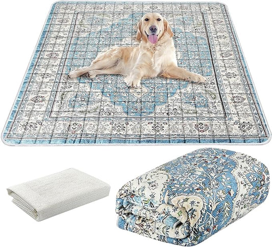 Extra Large Washable Pee Pads for Dogs (72"x72"), Upgrade Reusable Puppy Pads with Non-Slip Rug Pad, Super Thickening Absorbent Leakproof Dog Traning Pads Whelping Pad for Dogs, Doggie-PawvioPets