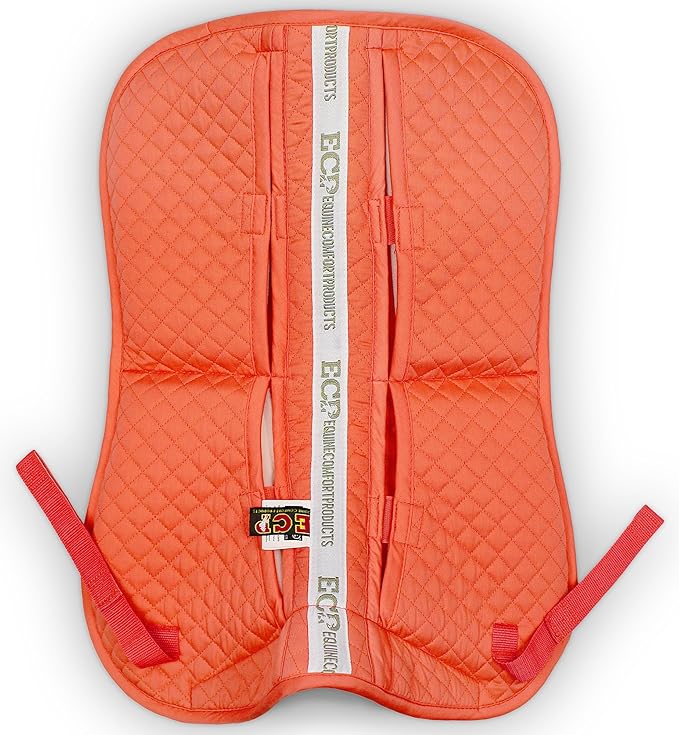 ECP Equine Comfort Products Adjustable Shock Absorbing Memory Foam Half Saddle Pad, Injury Prevention & Pressure Relief, Customizable Fit, Breathable for All Riding Styles-PawvioPets