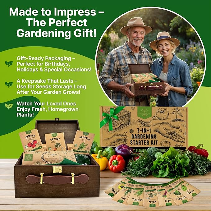 75 Herb & Vegetable Seeds Variety Pack, Garden Seed Starter Kit - Over 47,380 Non-GMO Heirloom Seeds for Planting Vegetables and Herbs Garden Seeds Gift Seed Box with Gardening Supplies, Survival Kit-PawvioPets