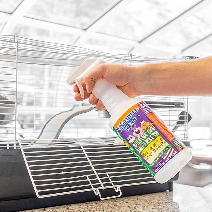 Amazing Small Animal Cage Cleaner, Just Spray/Wipe, Easily Removes Messes & Odors - Hamster Cages, Mice, Rat Cage, Guinea Pig Cage, Rabbit Cage, Ferret Cage, Dog Cage - USA Made-PawvioPets