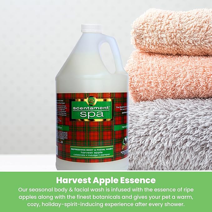 Best Shot Scentament Spa Seasonal Facial & Body Wash, Harvest Apple, 1 Gallon-PawvioPets
