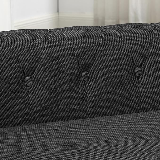 Dog Sofa Couch for Medium to Large Dogs, Memory Foam Pet Sofa Couch with Washable Fabric, Durable Elevated Dog Bed with Legs, Removable Cushion for Medium and Large Dogs, Black-PawvioPets