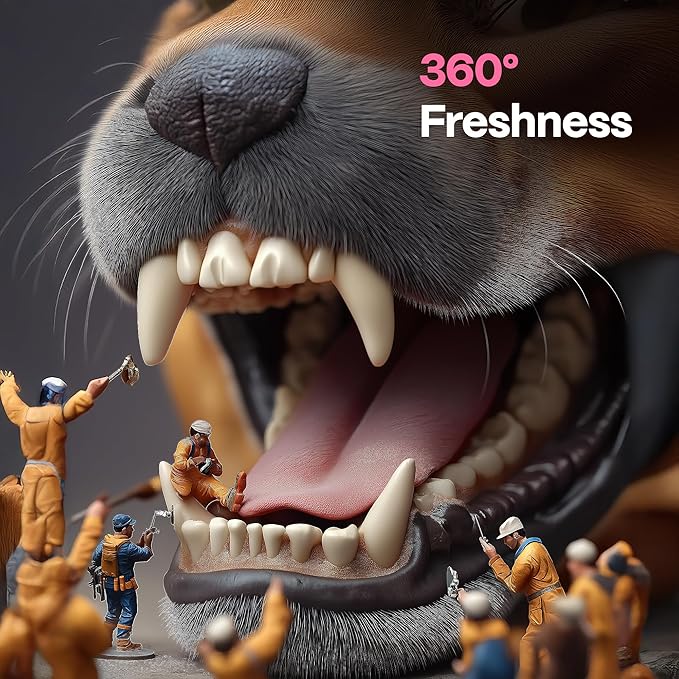 DOCO Dog Teeth Cleaning Wipes Dental Finger Wipes for Cats & Dogs Remove Plaque & Tartar, Freshen Breath, No Rinse, Easy & Effective Pet Tooth Cleaning Kit for Oral Care, Bacon Flavor, 100 Count-PawvioPets