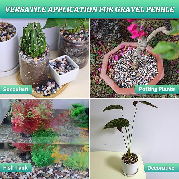 AVALUTION Aquarium Gravel for Plants -7lb Fish Tank Gravel for Succulent Cactus & Bonsai, 1/4Inch Decorative River Rocks Pebbles for Gardening, Flower Pots, Landscaping, Terrarium-PawvioPets