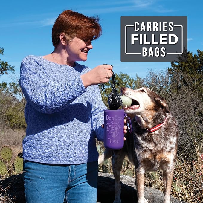 Dog Doo Tube Filled Dog Waste Bag Holders - Reusable Dog Poop Bag Tubes Designed to Keep in Odors and Germs-PawvioPets