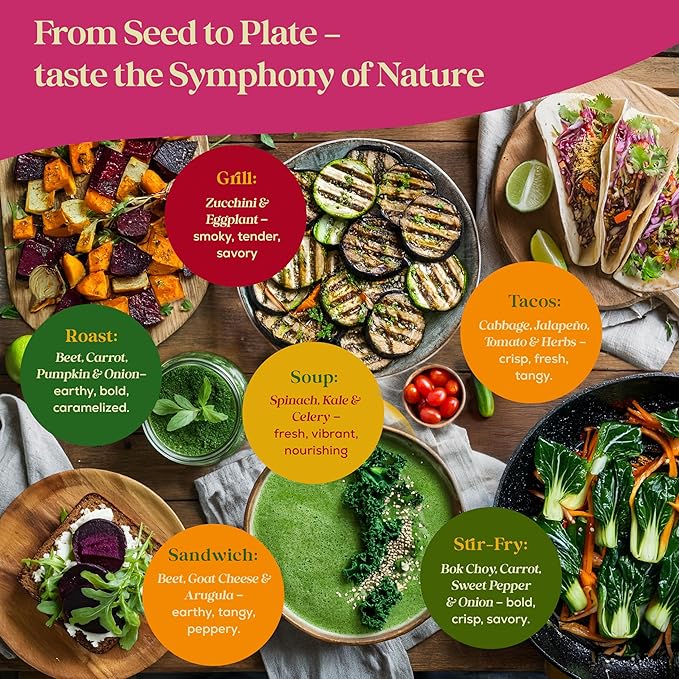 50 Gourmet Garden Vegetable Seeds Variety Pack - 34,455+ Non-GMO Heirloom Vegetables Seeds for Planting Indoor Outdoor: Broccoli, Carrot, Onion, Lettuce, Pepper - Gardening Seed Packets-PawvioPets