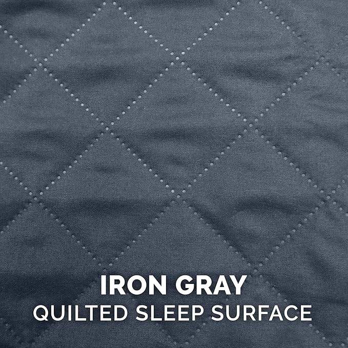 Furhaven Orthopedic Dog Bed for Large Dogs w/ Removable Bolsters & Washable Cover, For Dogs Up to 95 lbs - Quilted Sofa - Iron Gray, Jumbo/XL-PawvioPets