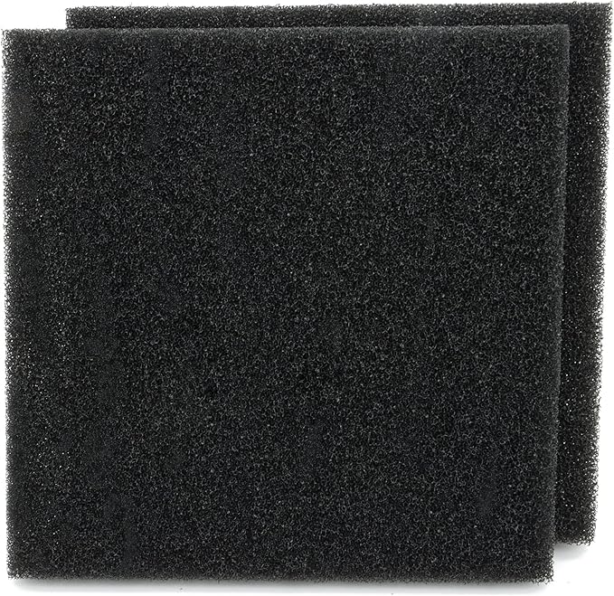 Aquarium Sponge Filter Media Pad 9 x 9 x 1 inch, Cut to Fit Biochemical Filter Bio Foam Pad, 2 Pcs-PawvioPets