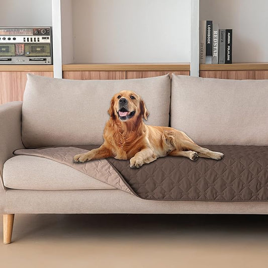 gogobunny 100% Double Sided Waterproof Dog Blanket Soft Pet Bed Cover Reversible Protect Furniture Couch Sofa Car for Puppy Cat Kids (Dark Chocolate/Light Chocolate, 30x80 Inch (Pack of 1))-PawvioPets