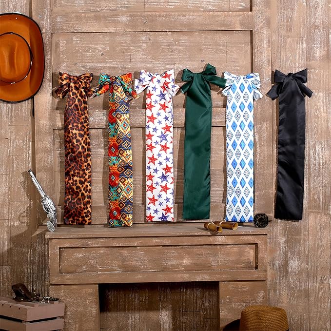 6 Pcs Horse Tail Bag Breathable Guard 22" Slip on Horse Care Tail Wrap 2 Strand Closure Straps Grooming Supplies to Keep from Dirt Breakage Rubbing 6 Designs(Vintage Style)-PawvioPets