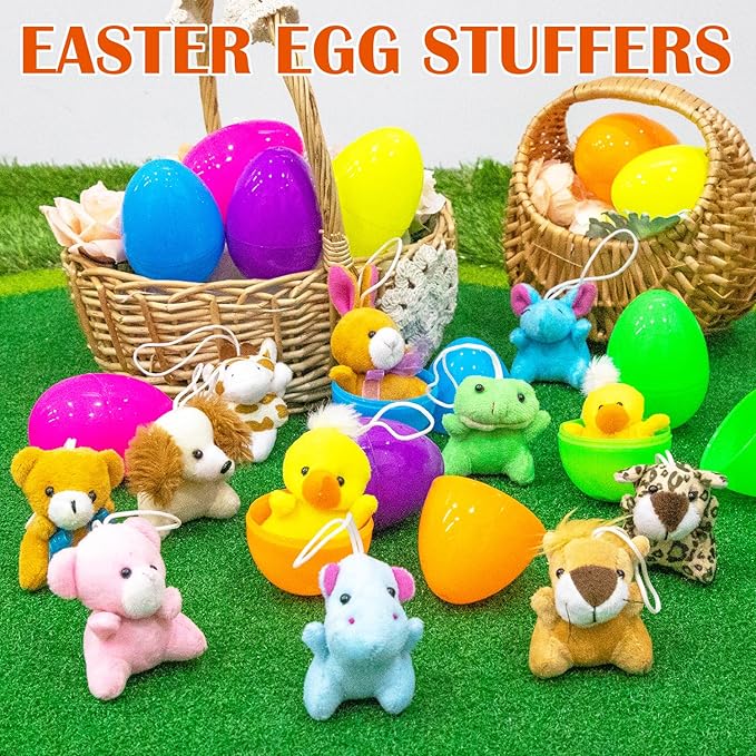 24 Pack Mini Stuffed Animals Bulk Party Favors For Kids Treasure Box Toys Classroom Plush Toys Claw Machine Key Chains Carnival Prizes Small Valentine Halloween Christmas Gifts Stocking Stuffers-PawvioPets