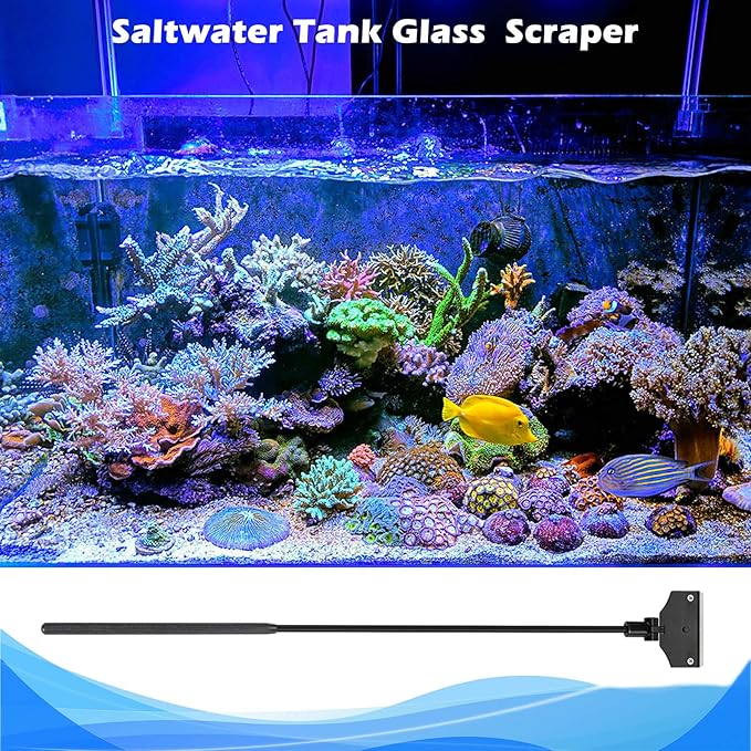 Aquarium Algae Scraper,Aquarium Glass Cleaner,Fish Tank Cleaner, Aquarium Scraper with 10 Blades.-PawvioPets