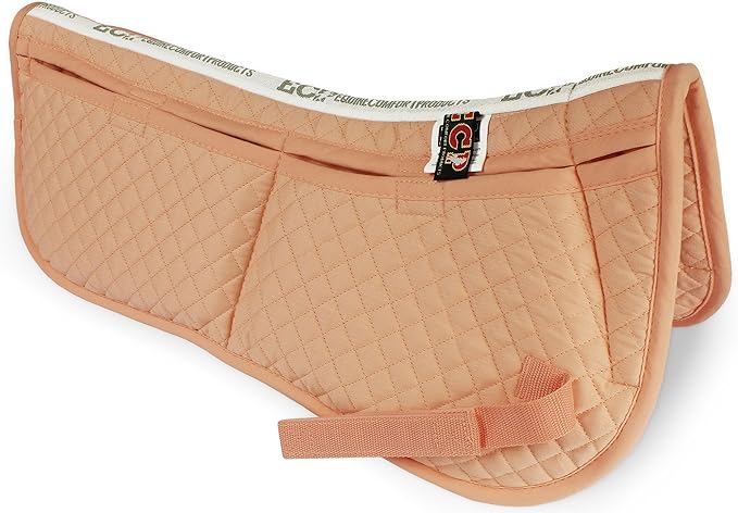 ECP Equine Comfort Products Adjustable Shock Absorbing Memory Foam Half Saddle Pad, Injury Prevention & Pressure Relief, Customizable Fit, Breathable for All Riding Styles-PawvioPets