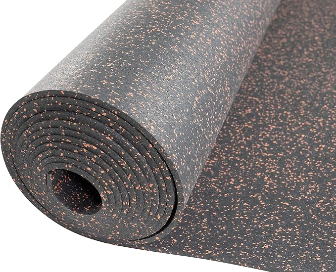 Genaflex Rubber Gym Floor Mat - 8mm Thick - Heavy Duty Commercial Protective Gym Flooring Roll (10% Red, 4' X 10')-PawvioPets