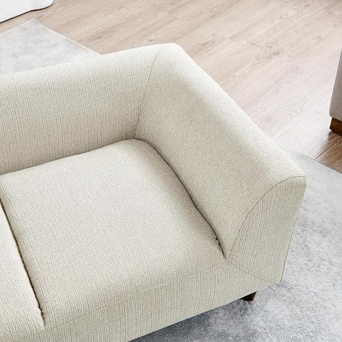 Dog Sofa Couch for Medium to Large Dogs, Memory Foam Dog Sofa Bed, Modern Elevated Pet Couch Bed with Wooden Legs for Medium and Large Dogs, Dark Beige-PawvioPets