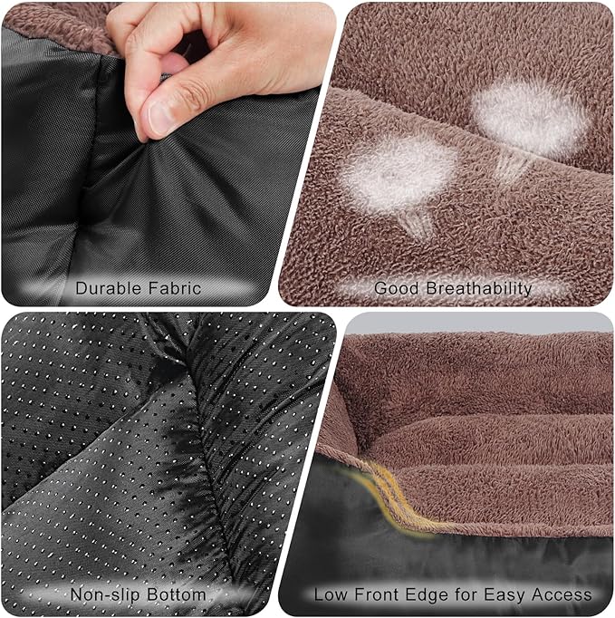 Dog Bed for Large Dogs, Large Dog Bed, Warming Soft Pet Bed, Durable Pet Bed with Anti-Slip Bottom-PawvioPets