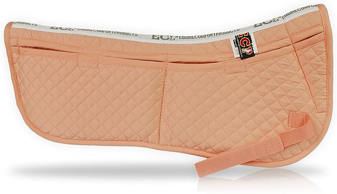 ECP Equine Comfort Products Adjustable Shock Absorbing Memory Foam Half Saddle Pad, Injury Prevention & Pressure Relief, Customizable Fit, Breathable for All Riding Styles-PawvioPets