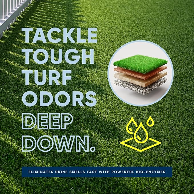 Eco Strong Outdoor Odor Eliminator Outside Dog Urine Enzyme Cleaner Powerful Pet, Cat, Animal Scent Deodorizer | Professional Strength for Yard, Turf, Kennels, Patios, Decks (128 OZ)-PawvioPets