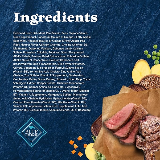 Blue Buffalo Wilderness Adult Dry Cat Food, Rocky Mountain Recipe, Chicken-Free & Grain-Free Recipe Made with Natural Ingredients, Red Meat, 4-lb Bag-PawvioPets