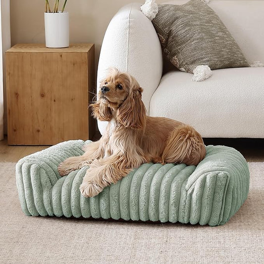 Arlee Saddle Sofa Memory Foam Pet Bed, Comfortable & Washable, Ideal for Dogs and Puppies, Extra Comfort, Couch Design, Crate & Kennel Furniture, Pet Supplies & Essentials, Sage, Medium-PawvioPets