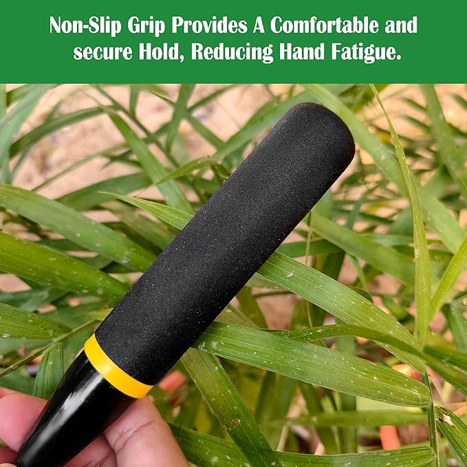 Gardening Tools – 3-in-1 Premium Garden Tool Set,Heavy Duty Pruning Shear, Trowel and Transplanter,Rust-Proof Hand Tool Set, Ideal Gardening Gifts for All (Black)-PawvioPets