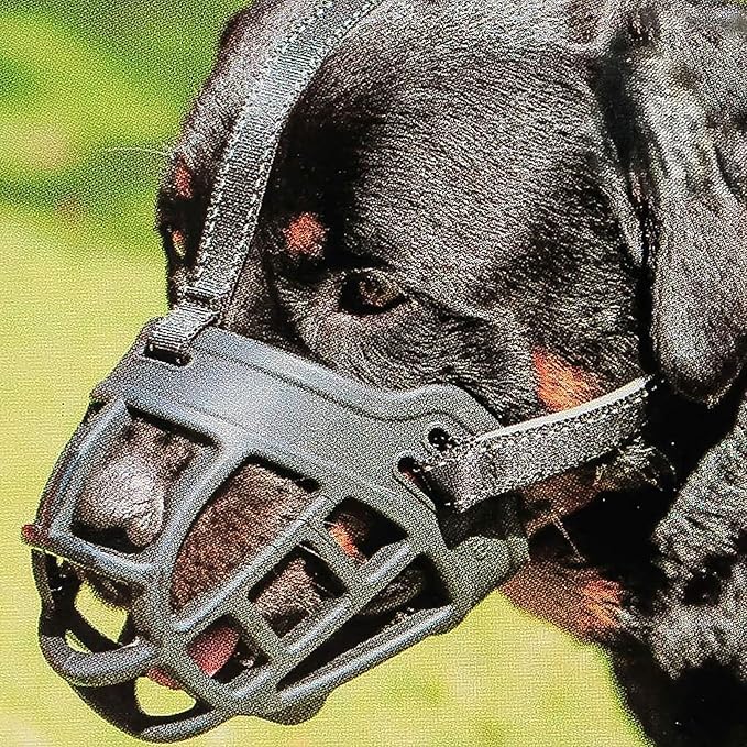 BARKLESS Dog Muzzle, Soft Basket Silicone Muzzle for Dogs to Prevent Biting and Chewing, Breathable Cage Mouth Cover for Training, Allows Drinking and Panting, Used with Collar-PawvioPets