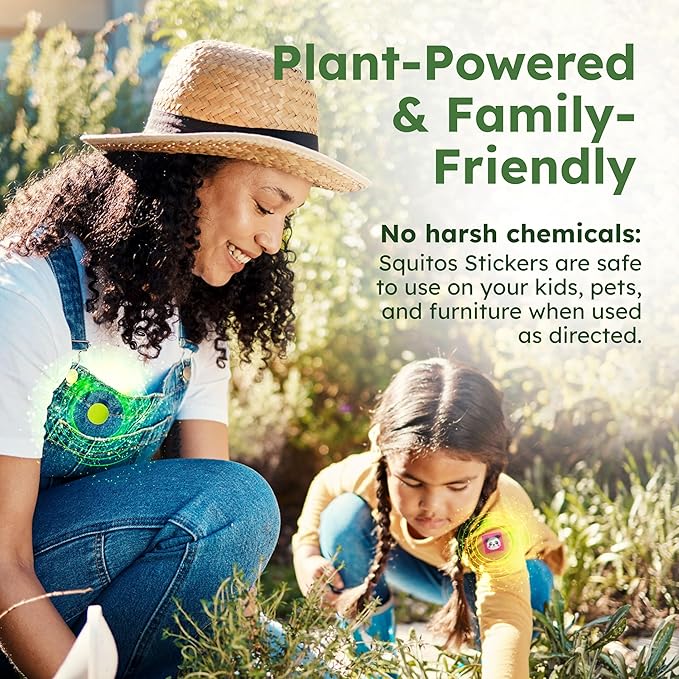 BugMD Squito Stickers Mosquito Repellent Patch Stickers for Adults (78 Patches), Safe & Effective Insect Repellent Patches for Toddlers, Kids, Camping, Beach & Outdoor Essentials-PawvioPets