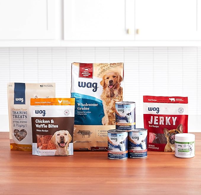 Amazon Brand - Wag Probiotic Supplement Daily Chews for Dogs, Supports Digestion and Gut Health, Natural Duck Flavor, 90 count-PawvioPets