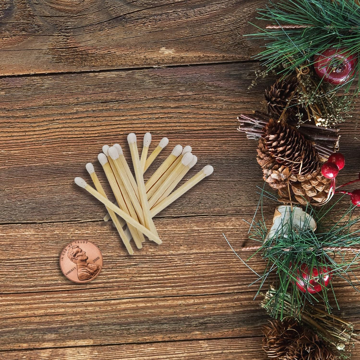 2" Choose Your Colors Safety Matches | Set of 300+ Bulk Artisan Matchsticks with Striker Stickers by Thankful Greetings | Select 3 Colors - 100+ of Each | Custom for Your Home Decor, Gifts, & Events