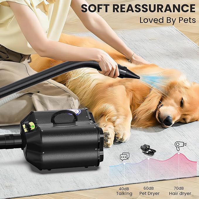 Flying Pig Double Motor High Performance Dog Pet Grooming Dryer (Black)-PawvioPets