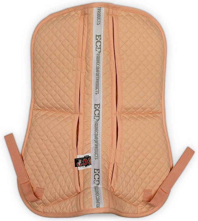 ECP Equine Comfort Products Adjustable Shock Absorbing Memory Foam Half Saddle Pad, Injury Prevention & Pressure Relief, Customizable Fit, Breathable for All Riding Styles-PawvioPets