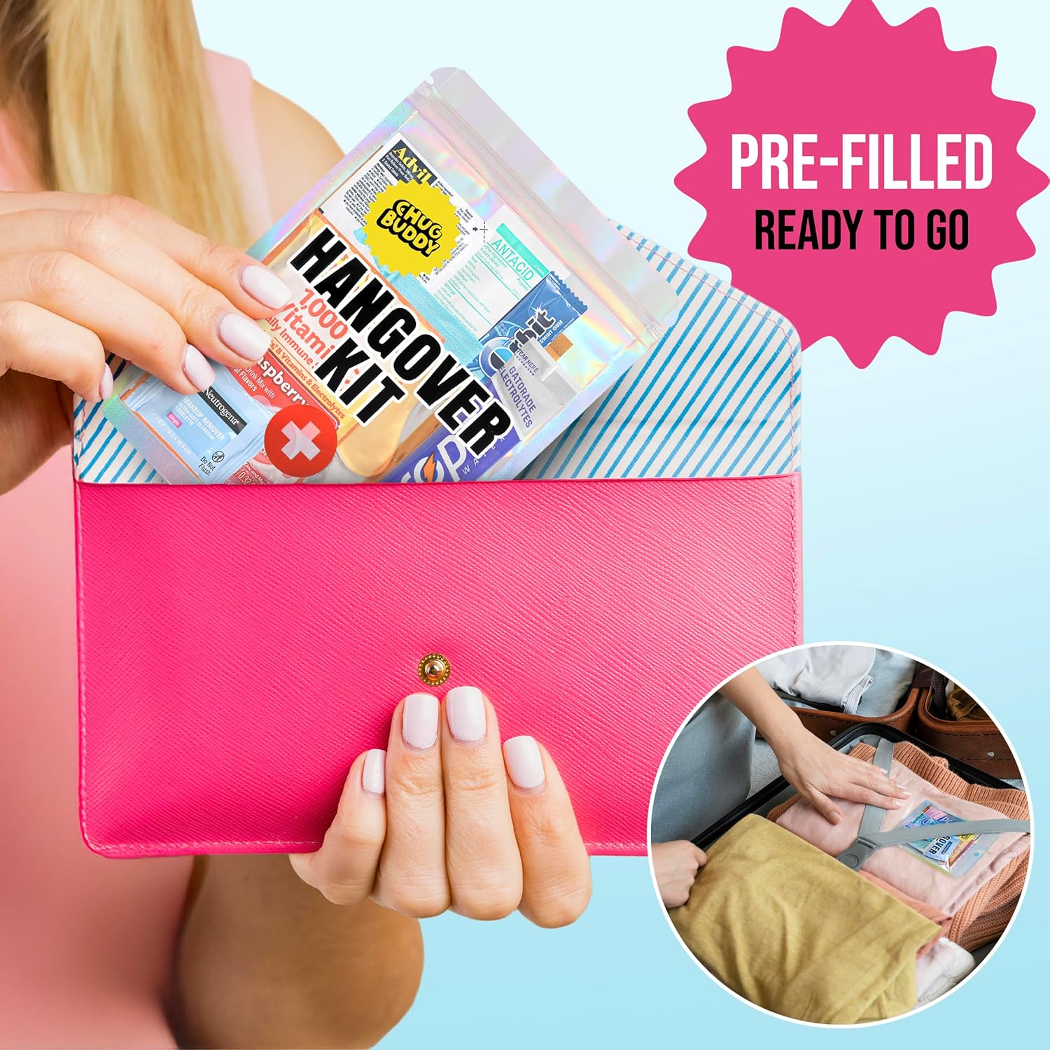 10 Pre-Filled Hangover Kits for Bachelorette Party Favors, 21st Birthday Gifts, Bridesmaid Gifts & Girls' Trips | Bulk Hangover Kit Bags & Supplies for Parties & Events (10 Premium Packs)