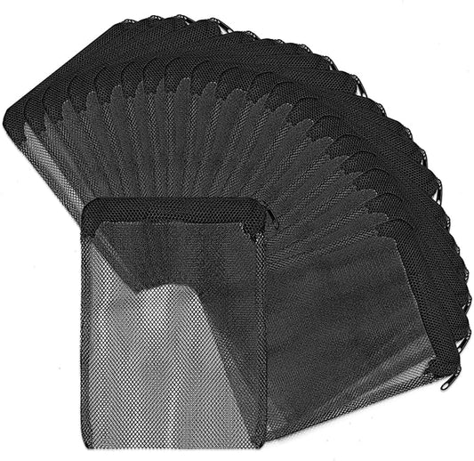 20PCS Aquarium Filter Media Bags for Aquarium with Zipper, Fine Mesh Bag Reusable Strong Polyester for Activated Carbon, Bio Filter Balls, Ceramic Rings, Filter Stones 7.8" x 5.9"-PawvioPets