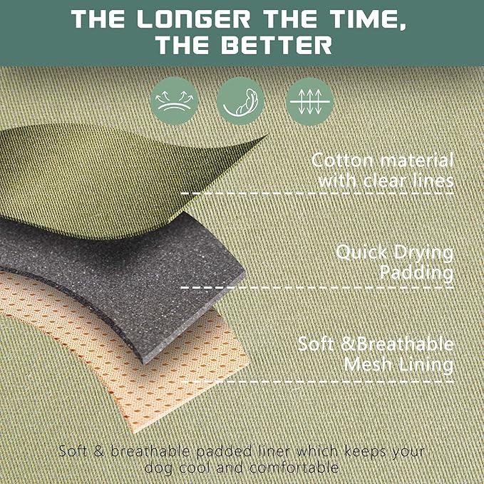 BUMBIN Tactical Dog Harness for Medium Dogs No Pull, Famous TIK Tok No Pull Dog Harness, Fit Smart Reflective Pet Walking Harness for Training, Adjustable Dog Vest Harness with Handle Green M-PawvioPets