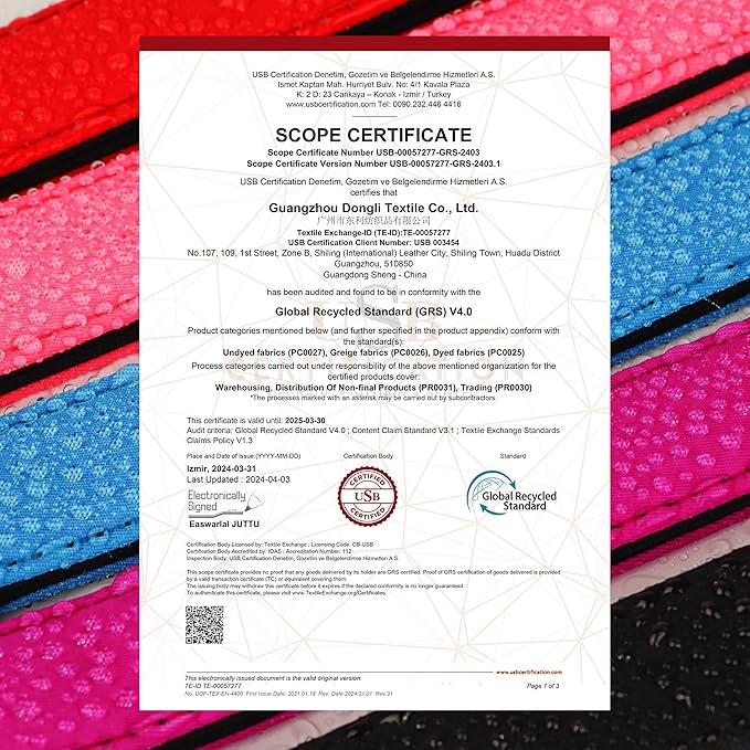 Didog Soft Padded Dog Collars for Medium Dogs, Colorful and Durable Dog Collar with Quick Release Buckle, Light and Breathable for Daily Walking, Purple, M-PawvioPets