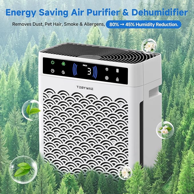 Air Purifiers for Home, Large Room up to 3000 Ft², HEPA Air Purifier for Home Pets with Filter, Air Quality Sensor, Timer, Air Cleaner for Bedroom, Dorm Room, Pet Hair, Office-PawvioPets