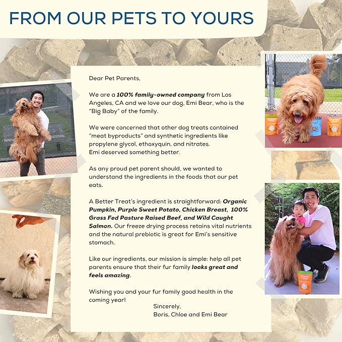 A Better Treat – Organic, Single Ingredient, Freeze Dried Pumpkin, Grass Fed & Finished Beef Liver, Chicken, Sweet Potato, Wild Salmon Dog Treats & Cat Treats | Natural Diabetic Friendly | Made in USA-PawvioPets