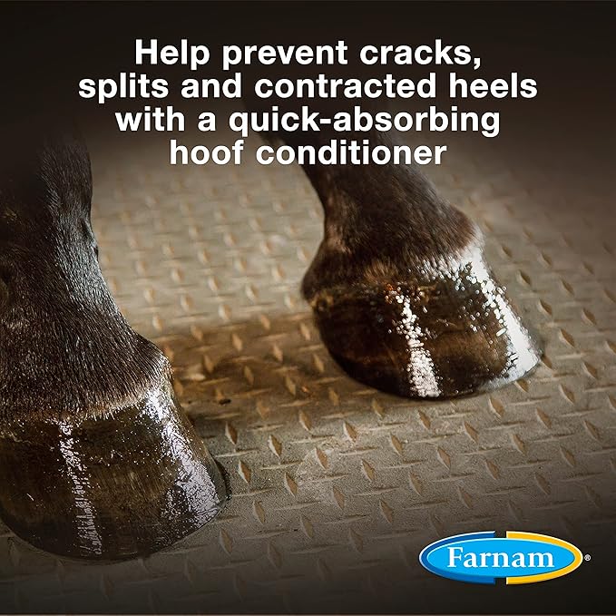 Farnam Horseshoer's Secret Deep-Penetrating Hoof Oil for Horses, Conditions Dry Hooves and Prevents Cracks, Splits and Contracted Heels, Contains Avocado Oil, 32 Oz.-PawvioPets