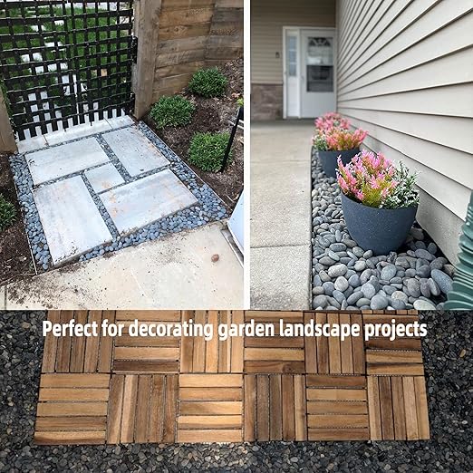 45LB River Rocks,Mexican Beach Pebbles for Plants,Potting,Garden Landscape Stone Paving Stone Grey 1Inch…-PawvioPets