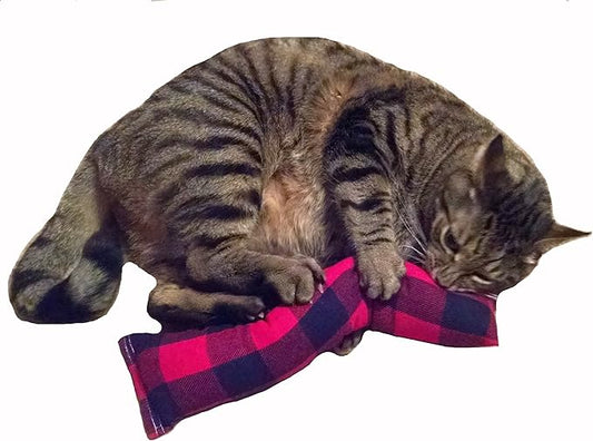 15" Catnip Cat Kicker Toys/Kitty Kick Sticks/Cat-Nip Kick Sticks (Red/Black Flannel) (Kickers Filled with 1 oz Premium Canadian Catnip)-PawvioPets