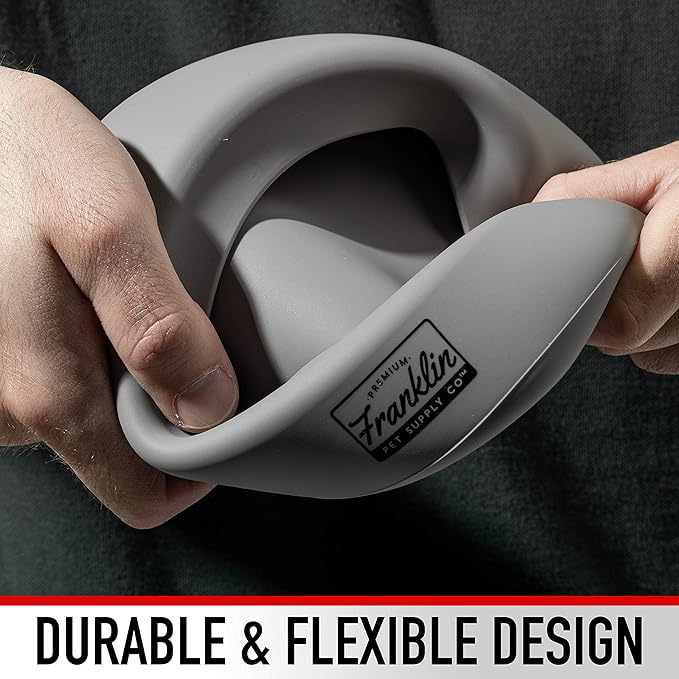 Franklin Pet Supply Co. Co. Spill Proof Pet Bowl - No Splash Travel Water + Food Dish for Dogs + Cats - Portable - 16 oz. - BPA Free-PawvioPets