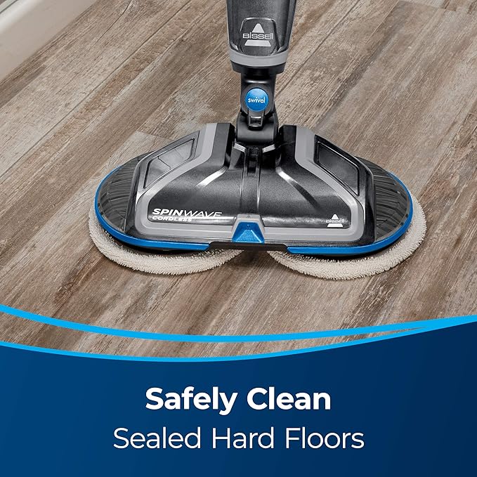BISSELL Spinwave Cordless Hard Floor Expert Spin Mop Cleaner 18V with washable mop pads for sealed hard floors-PawvioPets