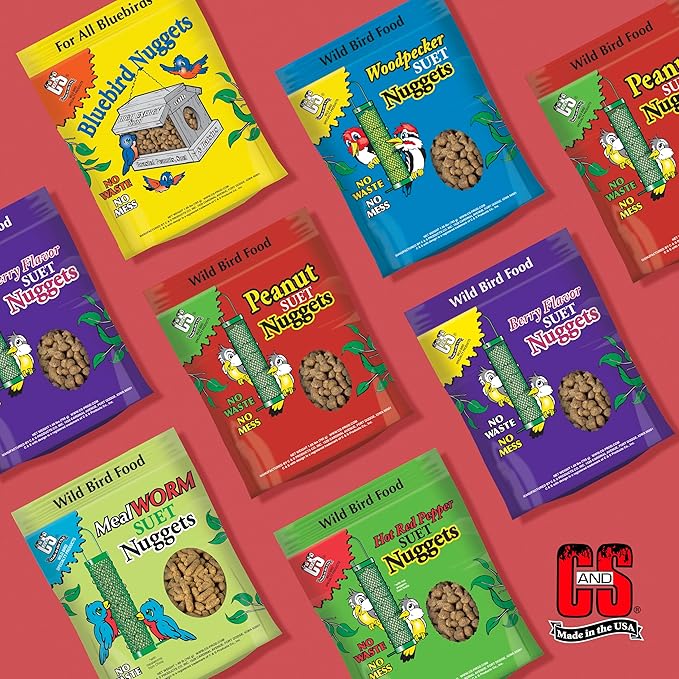 C&S Wild Bird Peanut Suet Nuggets Mega Box, 8 Pounds-PawvioPets