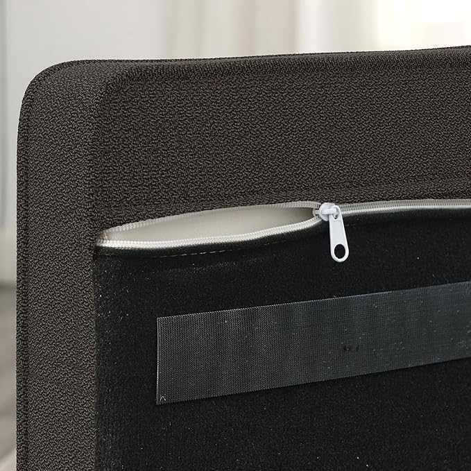 Dog Sofa Couch for Medium to Large Dogs, Memory Foam Pet Sofa Couch with Washable Fabric, Durable Elevated Dog Bed with Legs, Removable Cushion for Medium and Large Dogs, Dark Brown-PawvioPets