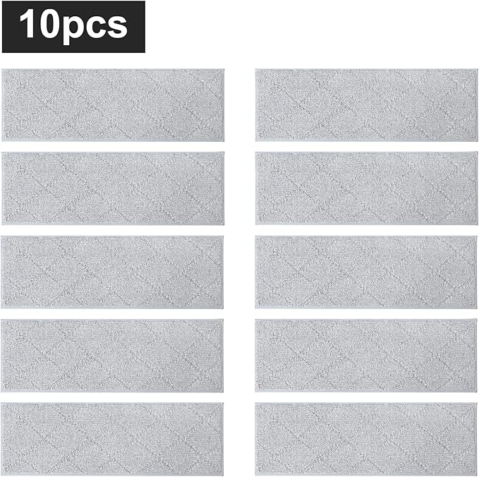 COSY HOMEER Edging Stair Treads Non-Slip Carpet Mat 28inX9in Indoor Stair Runners for Wooden Steps, Edging Stair Rugs for Kids and Dogs, 100% Polyester TPE Backing (10pc, Grey)-PawvioPets