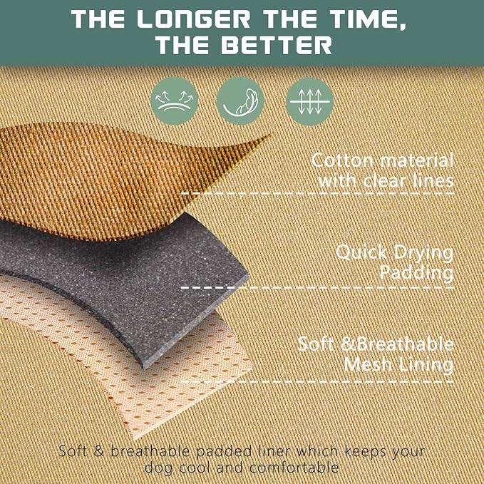 BUMBIN Tactical Dog Harness for Large Dogs No Pull, Famous TIK Tok No Pull, Fit Smart Reflective Pet Walking Harness for Training, Adjustable Dog Vest Harness with Handle Brown L-PawvioPets