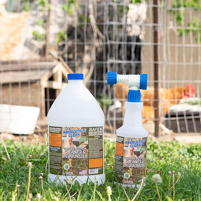 Absolutely Clean Chicken Coop Cleaner and Deodorizer, Veterinarian Approved, Powerful, Natural Enzyme Cleaner Safely Eliminate Tough Messes and Odors, Made in Colorado-PawvioPets