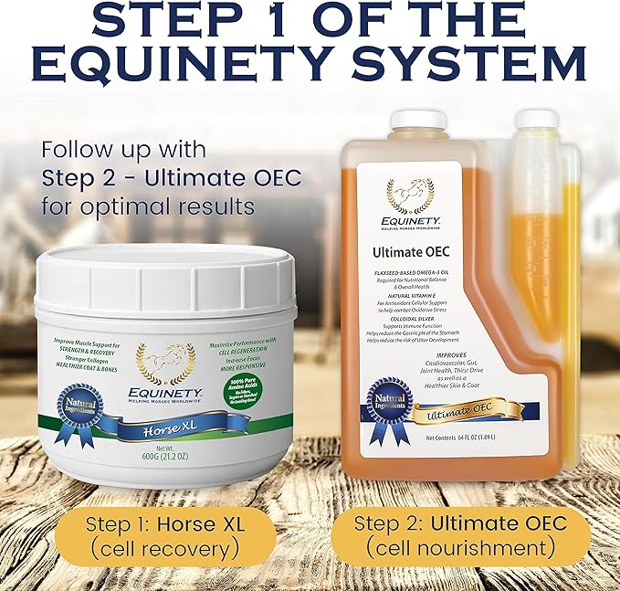 100-Day Supply Horse XL Supplements – Horse Care Weight Gain Supplement W/ 8 Amino Acids - No Soy or Sugar Coat Defense for Horses - Joint Supplement, Equine Supplies & Hoof Supplements-PawvioPets